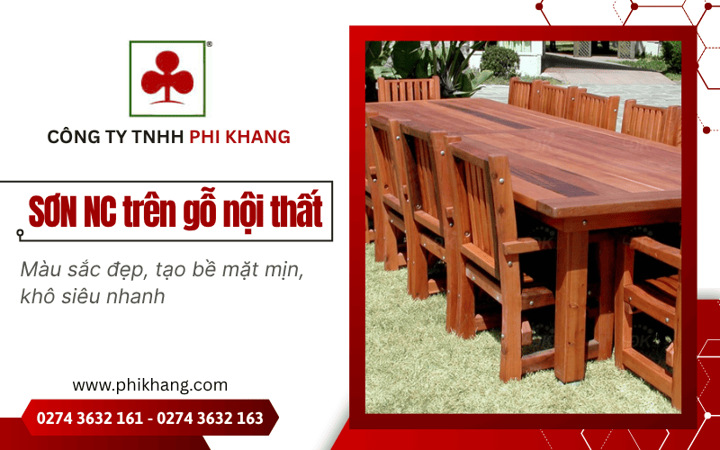 sơn NC trên gỗ nội thất