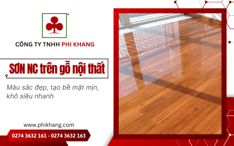 sơn NC trên gỗ nội thất