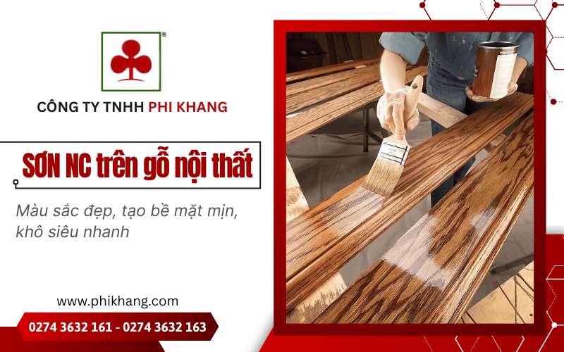 sơn NC trên gỗ nội thất