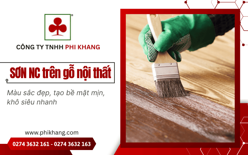 sơn NC trên gỗ nội thất